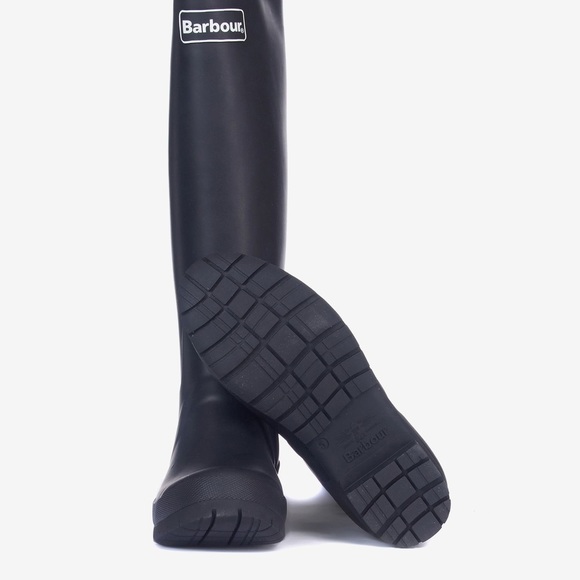 NWB BARBOUR Abbey Tall Wellington Black Rain Boot - Size: 10 | EU 42 - Picture 8 of 8